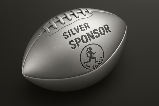 2025 SHE IS A BALLER – Arizona Girls Flag Football SILVER Sponsor (Team Gear + Social Media)